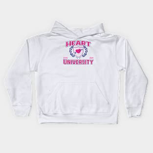 Heart University, Valentines Kids Hoodie